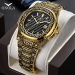 Fashion-quartz-watch-men-Brand-ONOLA-luxury-Retro-golden-stainless-steel-watch-men-gold-mens-watch-3