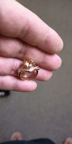 Vintage Diamond 18K Rose Gold Ring photo review