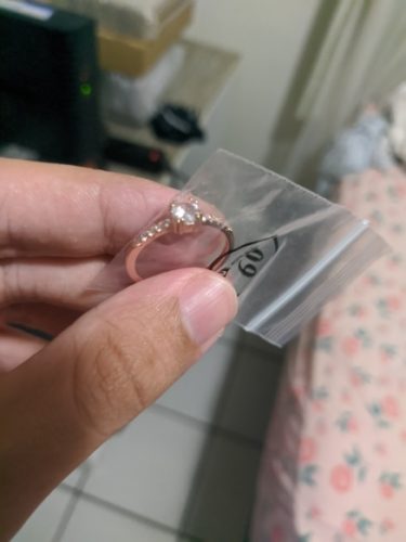 18K Rose Gold Ring Eight Heart photo review