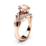 Vintage-Diamond-18K-Rose-Gold-Ring-Gemstone-Wedding-Ring-for-Women-pure-topaz-bague-anel-Jewelry